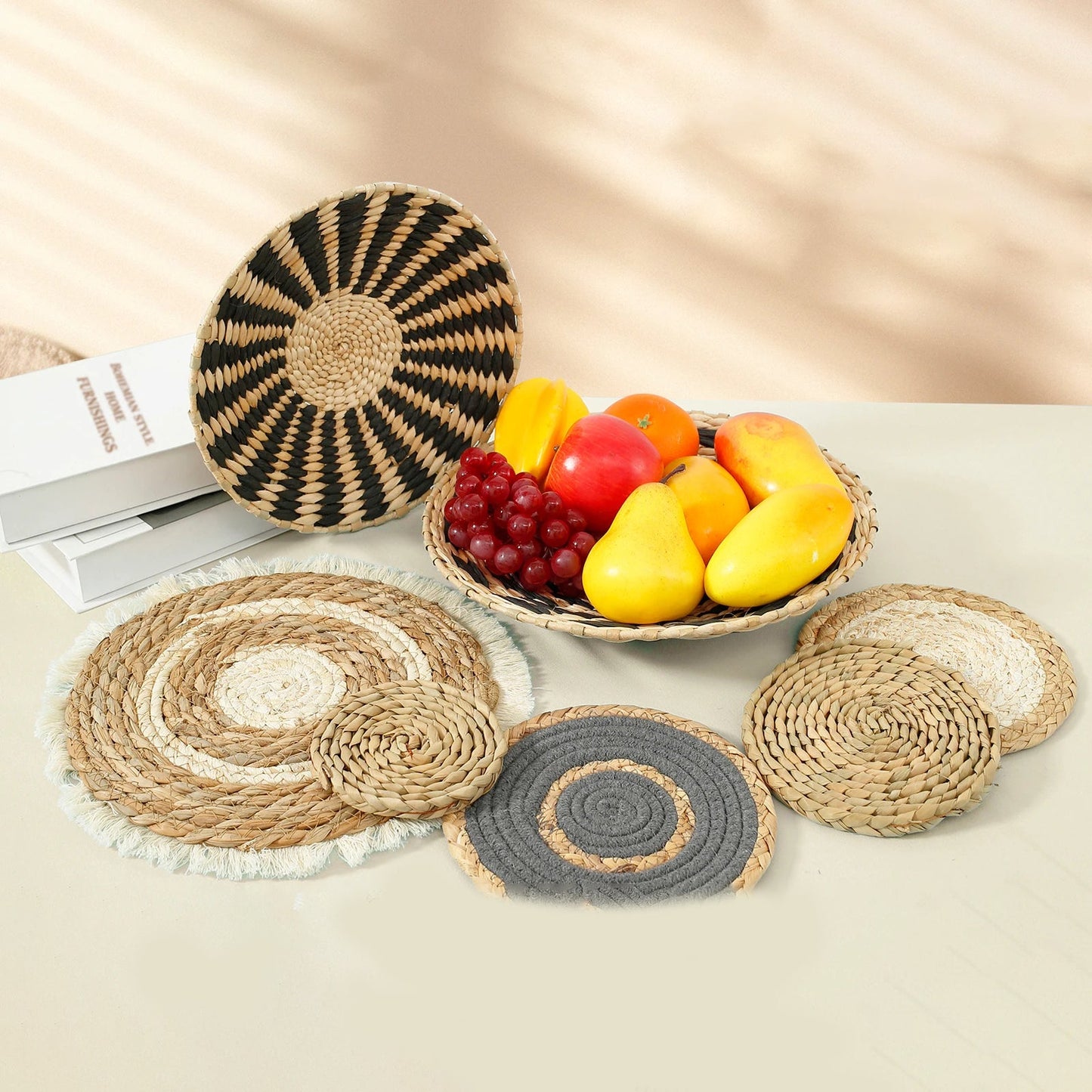 geweven boheemse ronde wanddecoratie