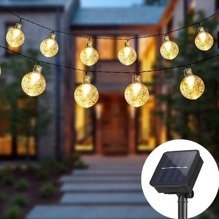 lichtsnoer op zonne energie met led voor buiten