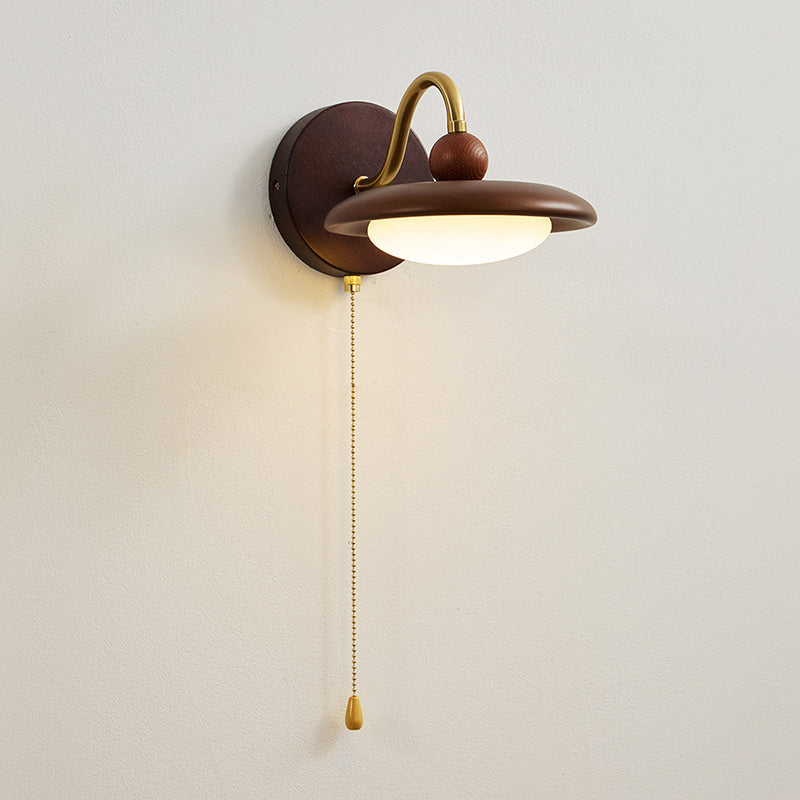 wandlamp hout en metaal met geïntegreerde led