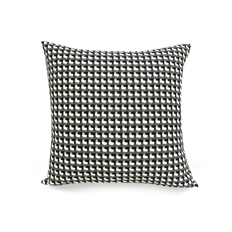 kussenhoes geometrisch contrastkleurig 45x45 cm