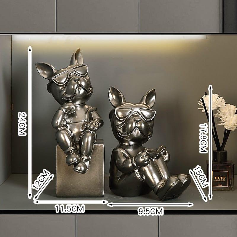 franse bulldog wijnfleshouder