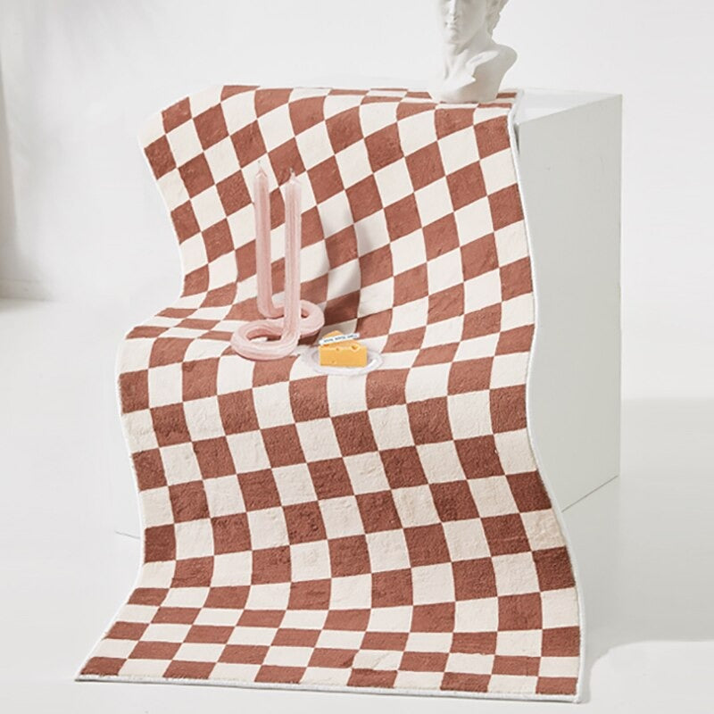bedkleed met ruitpatroon