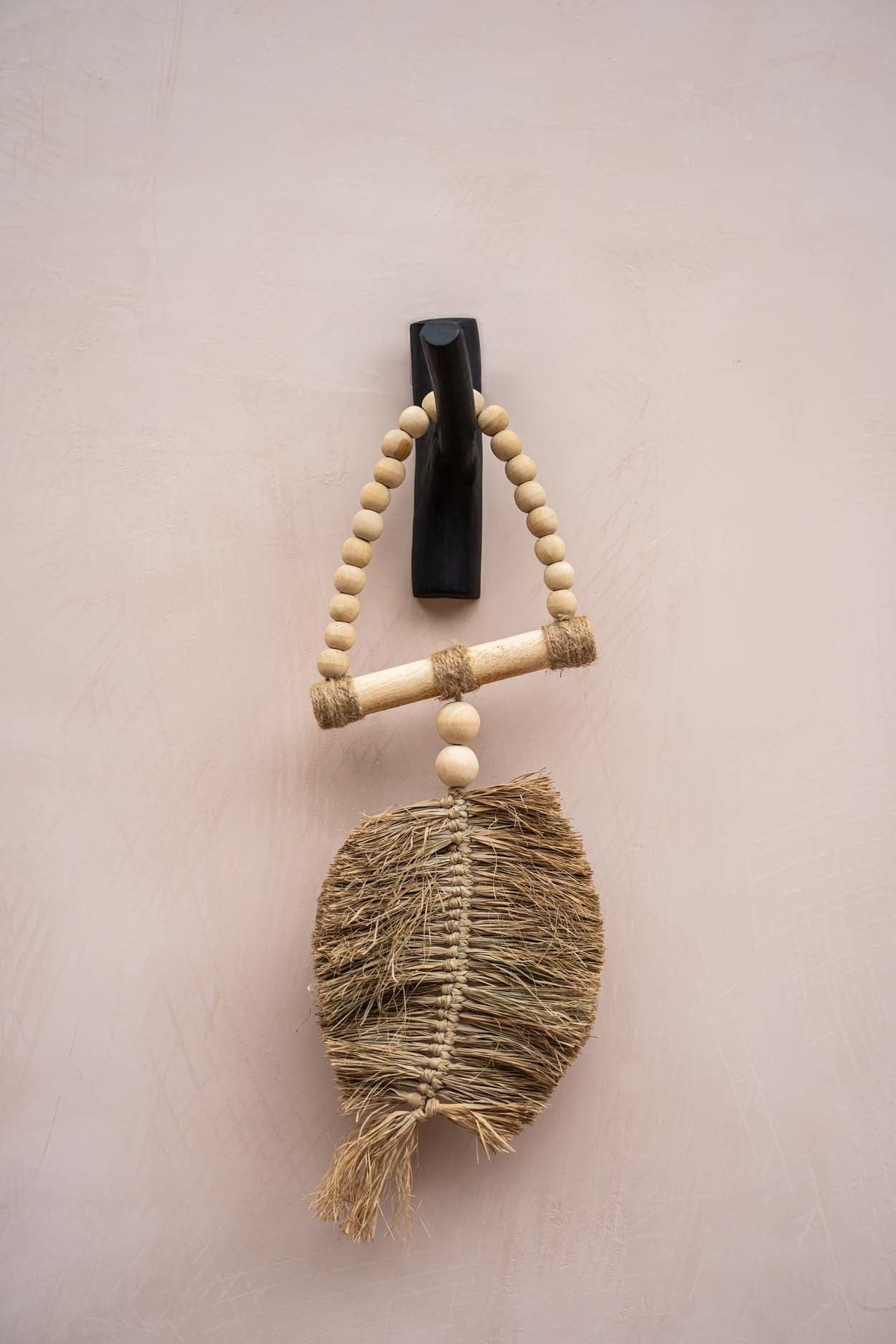 de raffia triangle hangdecoratie