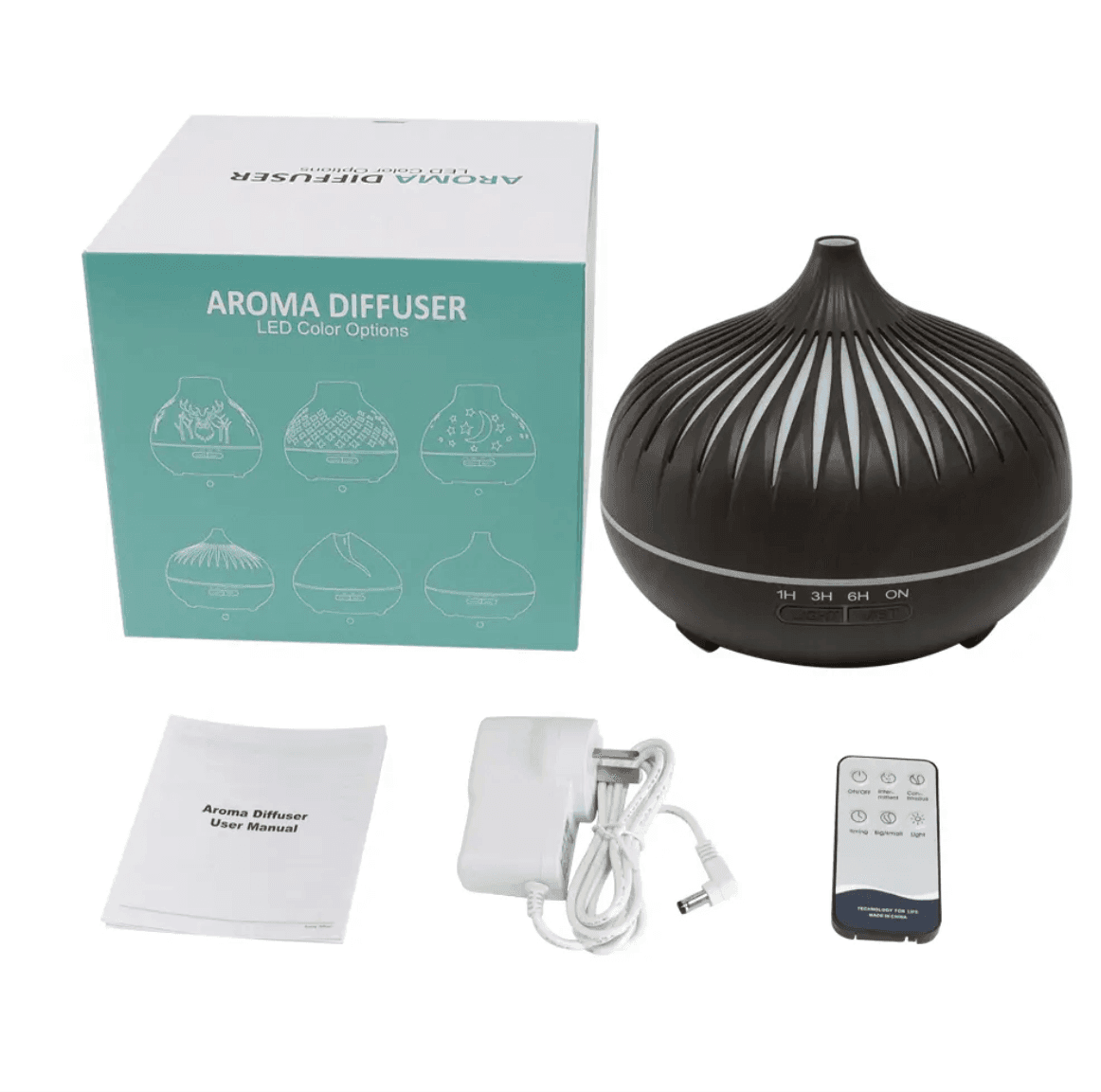 aromadiffuser met afstandsbediening en handige timerfunctie