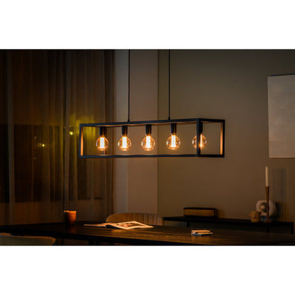 Hanglamp, 5-lichts, H340 zwart