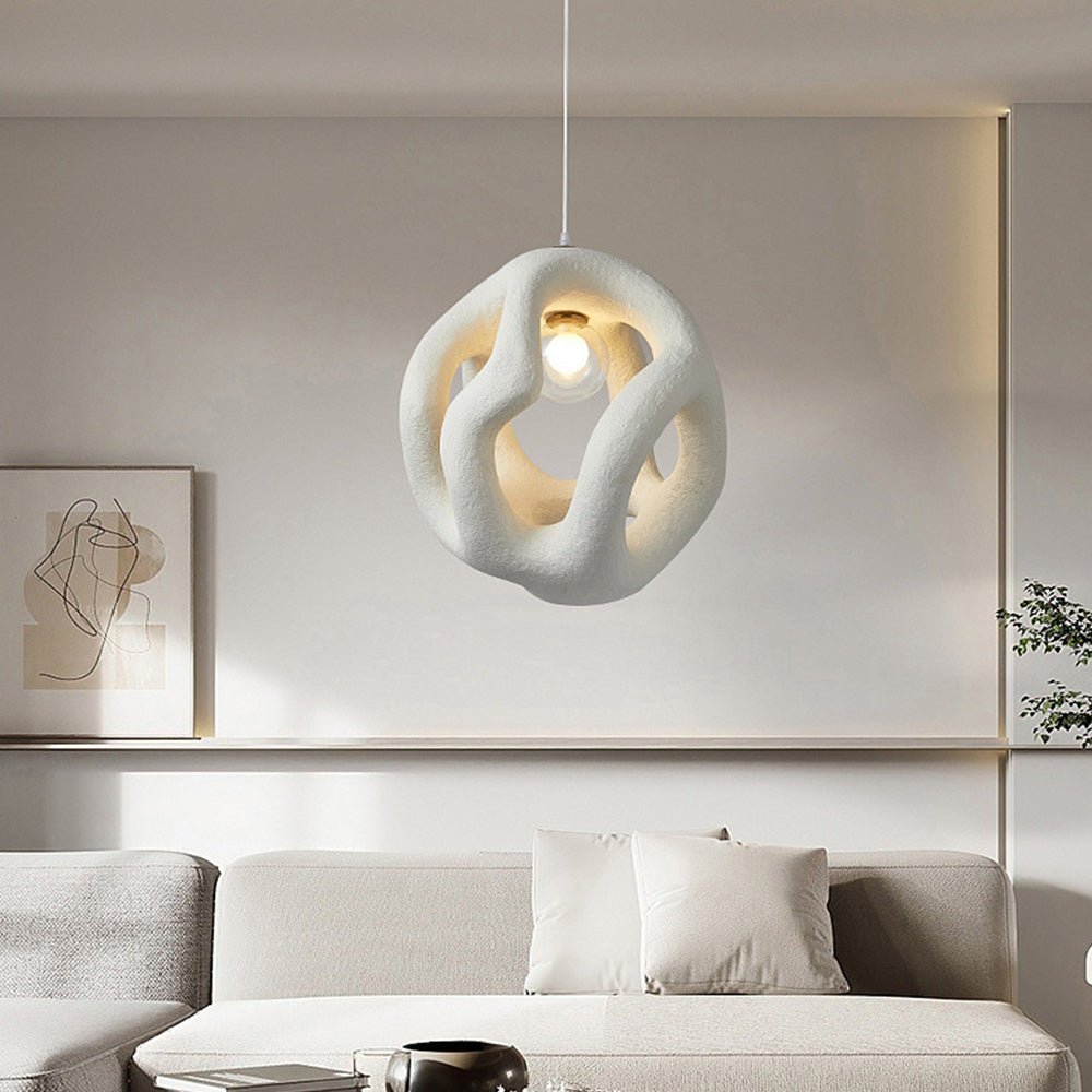 elegante wabi sabi hanglamp voor een rustieke sfeer