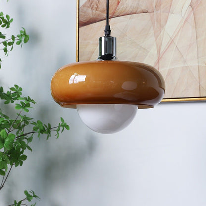 Stijlvolle Bauhaus Koffie Glazen Hanglamp voor een Tijdloze Sfeer