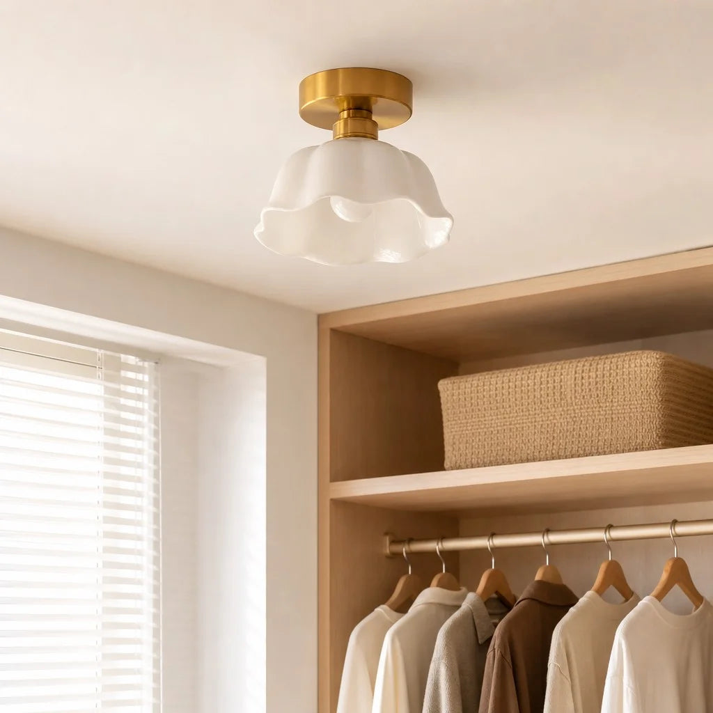 keramische hanglamp modern bloemdesign