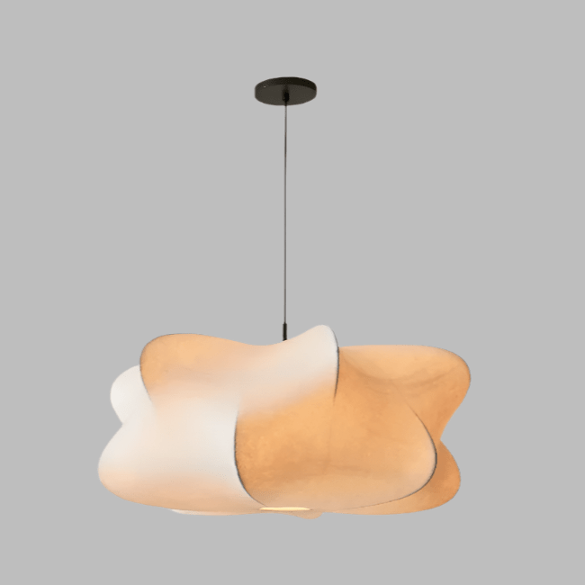 elegante wabi sabi zijde hanglamp uit japan