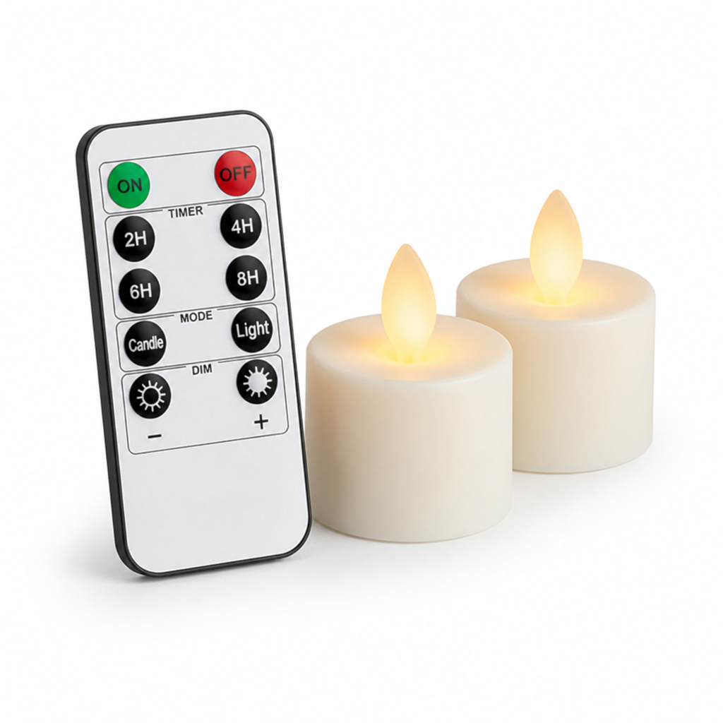 Set led kaarsen met realistisch flikkerlicht voor sfeervolle woondecoratie