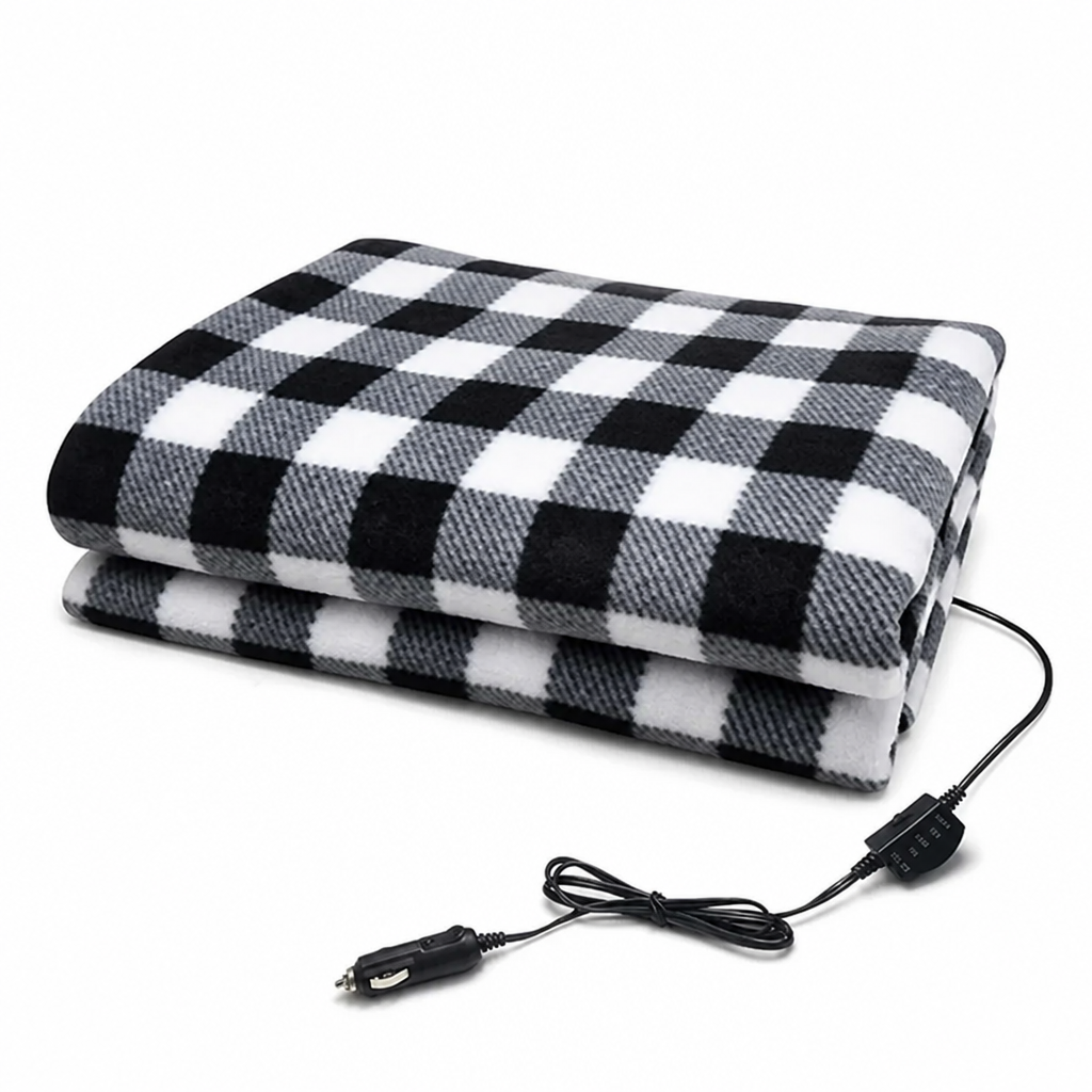 elektrische fleece autodeken met 12v-aansluiting