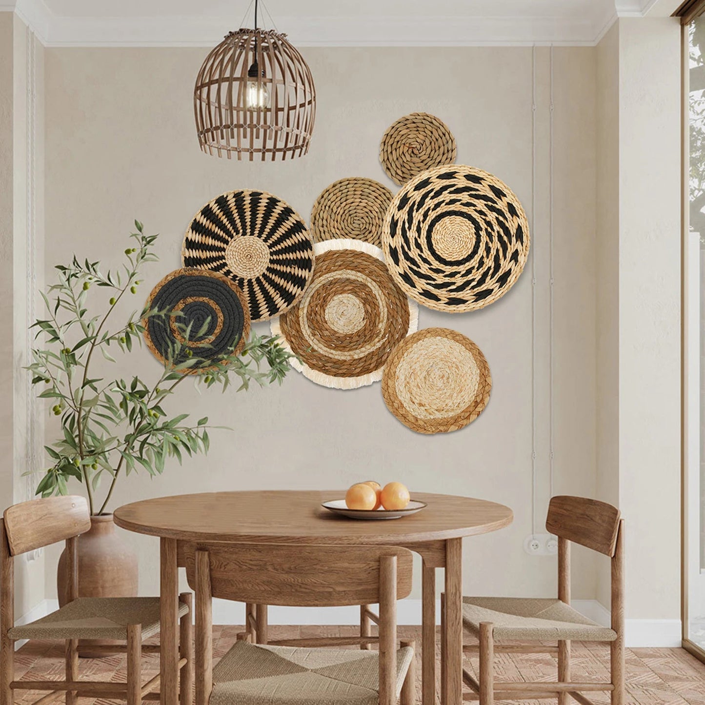 geweven boheemse ronde wanddecoratie