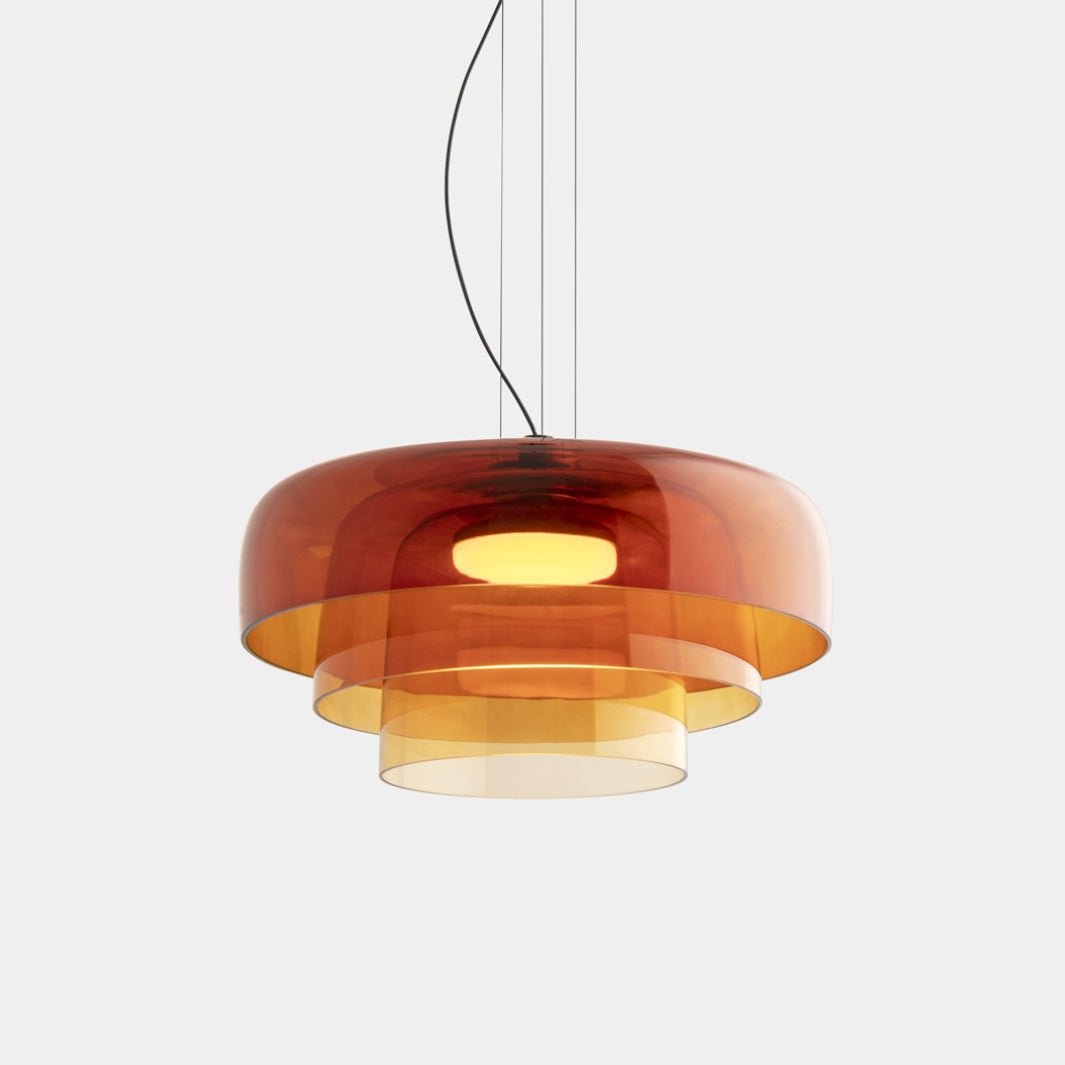 elegante hanglamp in noors glas