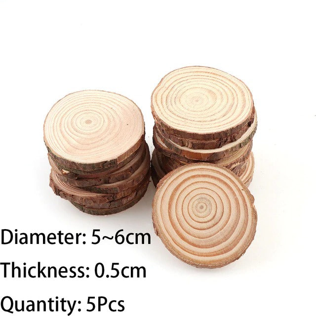houten plankjes onderzetters natuurlijk hout set van 4