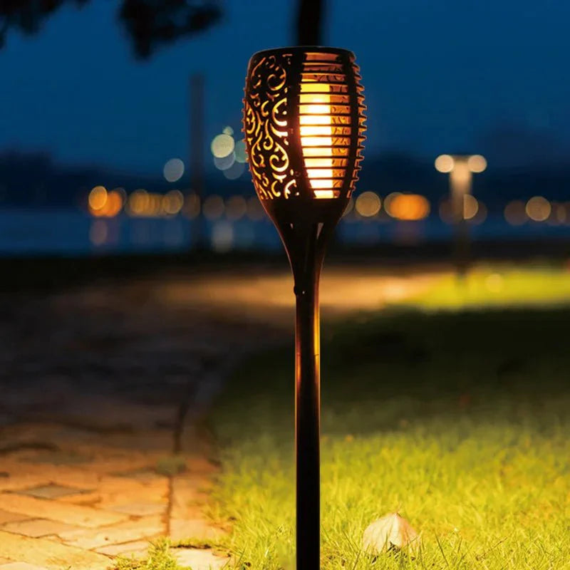 elegant solar-powered outdoor torch