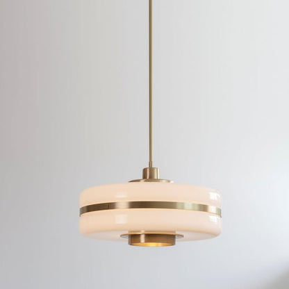 Elegante Scandinavische glazen hanglamp voor een luxe uitstraling