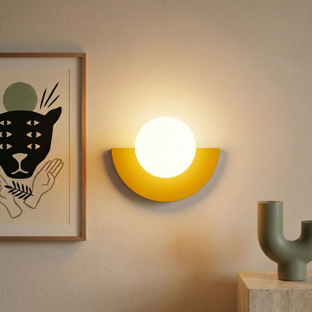 minimalistische kleurrijke wandlamp