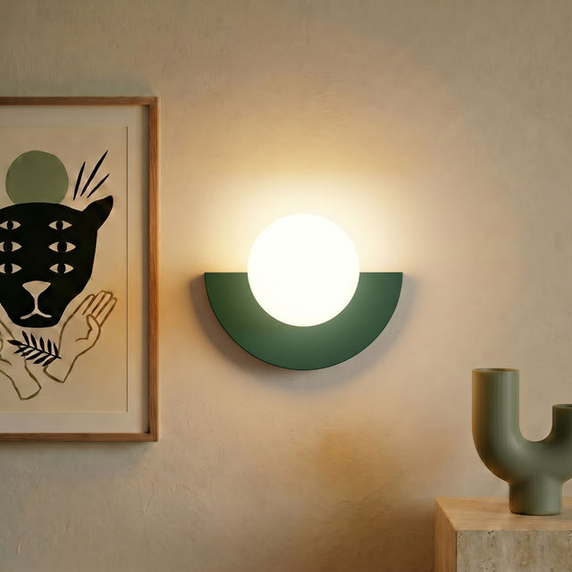 minimalistische kleurrijke wandlamp