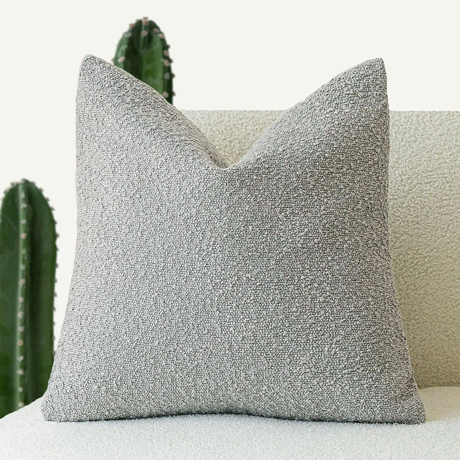 Bouclé sierkussenhoes van polyester als stijlvol accent in de woonkamer