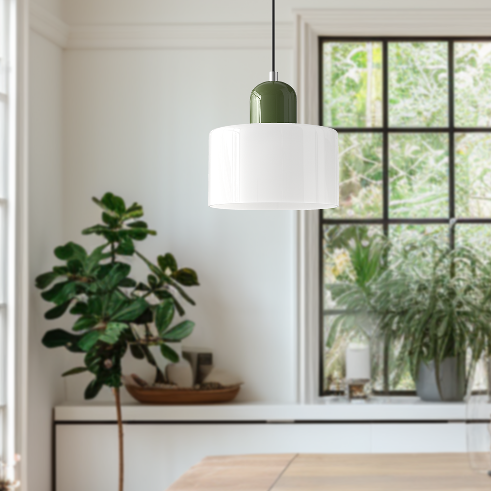 stijlvolle bauhaus glazen hanglamp voor een creatieve sfeer