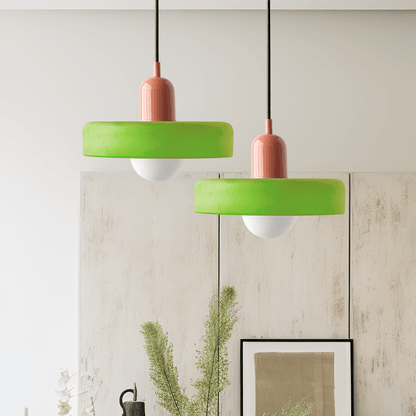 Stijlvolle Bauhaus Hanglamp van Elegante Kleurige Glas