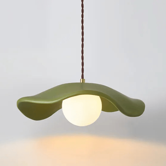 unieke wabi sabi eetkamer hanglamp met prachtige lotusbladeren