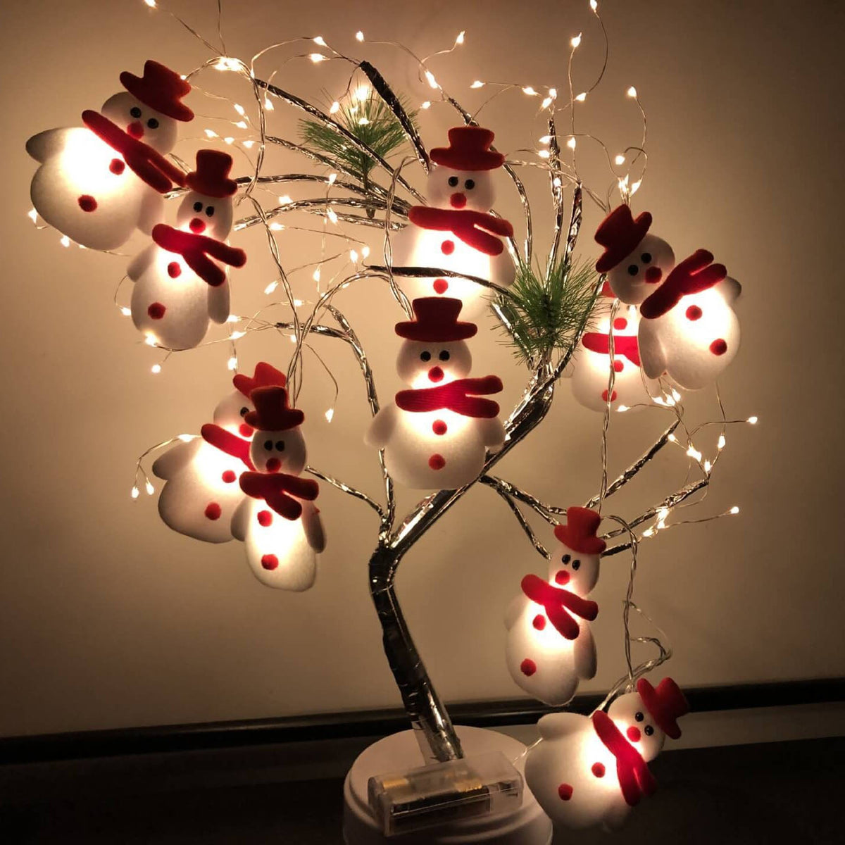 kerstverlichting sneeuwman led slinger