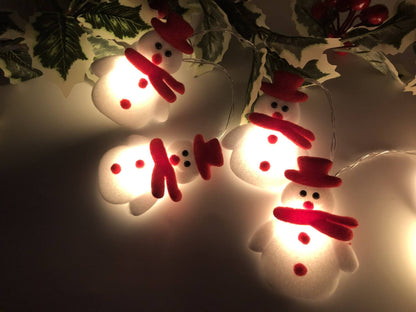 Decoratieve sneeuwman-ledslinger met USB-aansluiting