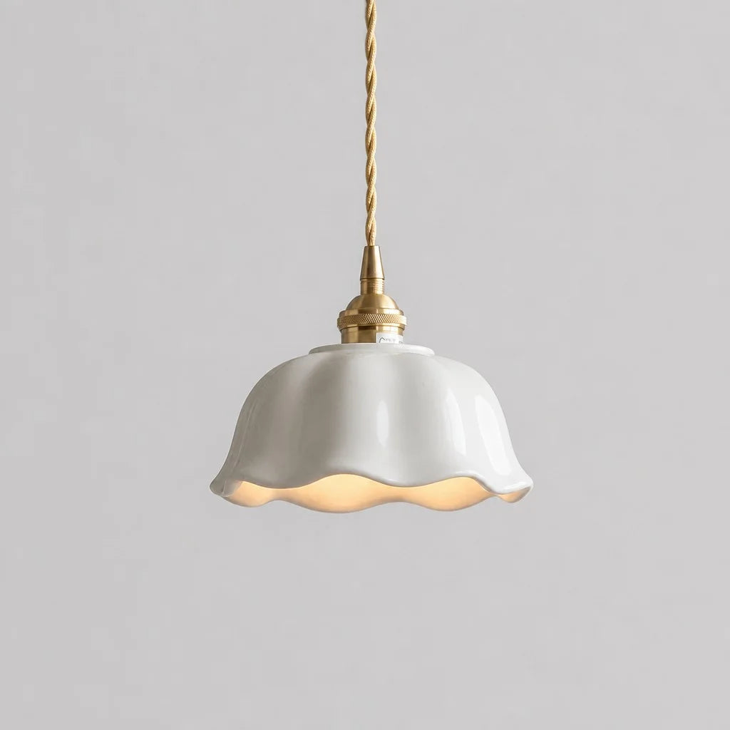 keramische hanglamp modern bloemdesign