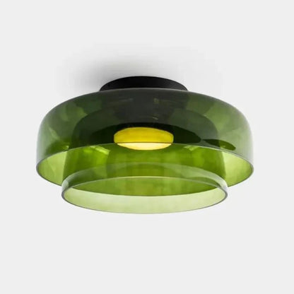 Verfijnde Scandinavische Design Plafondlamp met een Creatieve Middeleeuwse Glazen Touch