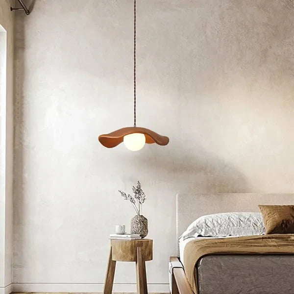 unieke wabi sabi eetkamer hanglamp met prachtige lotusbladeren