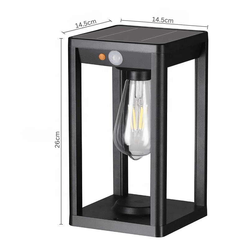 stijlvolle pilaar zonne-energie lamp voor buiten