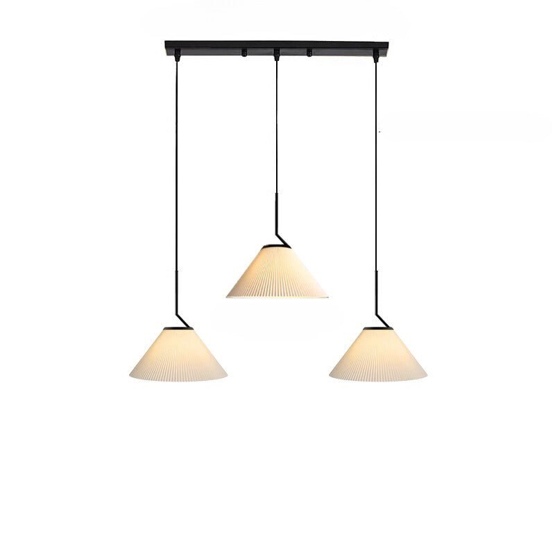 stijlvolle nordic geplooide crème hanglamp voor een elegante sfeer