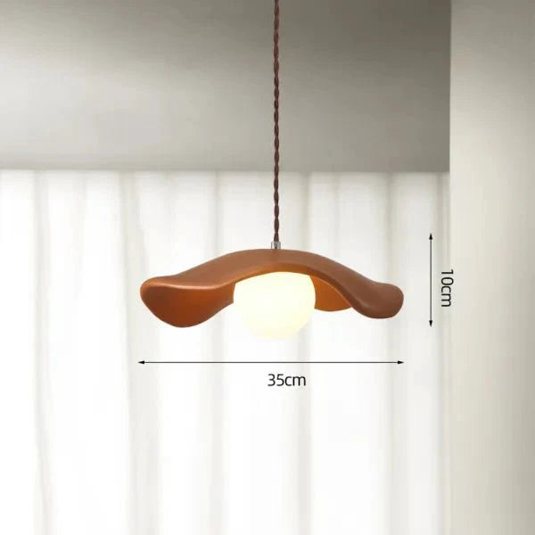 unieke wabi sabi eetkamer hanglamp met prachtige lotusbladeren