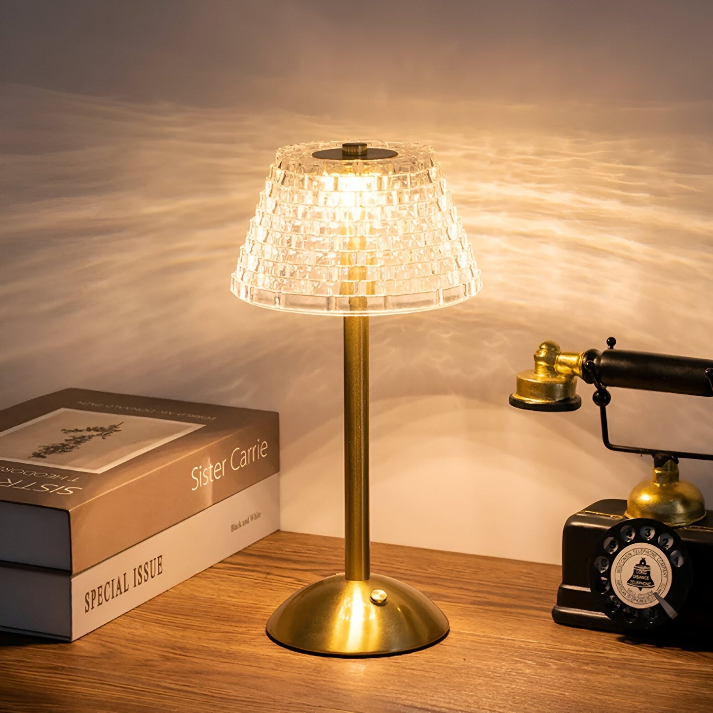 vintage draadloze tafellamp