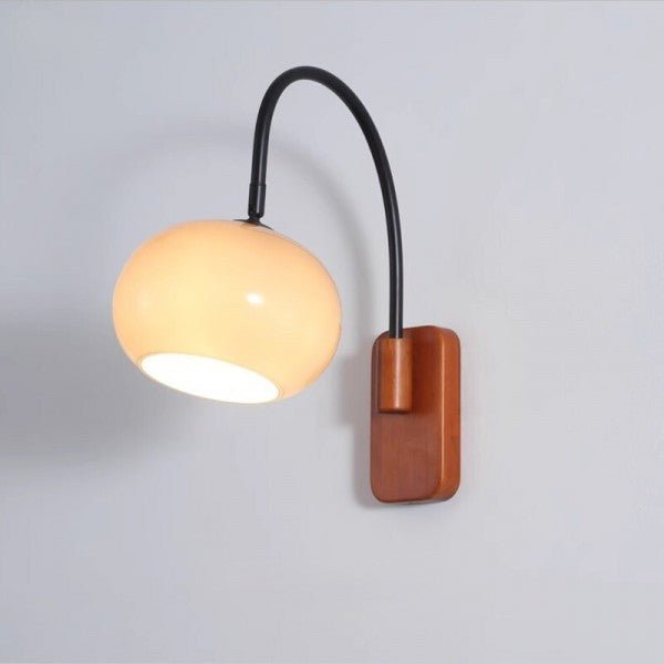 stijlvolle kaki draaibare glazen wandlamp in bauhaus design