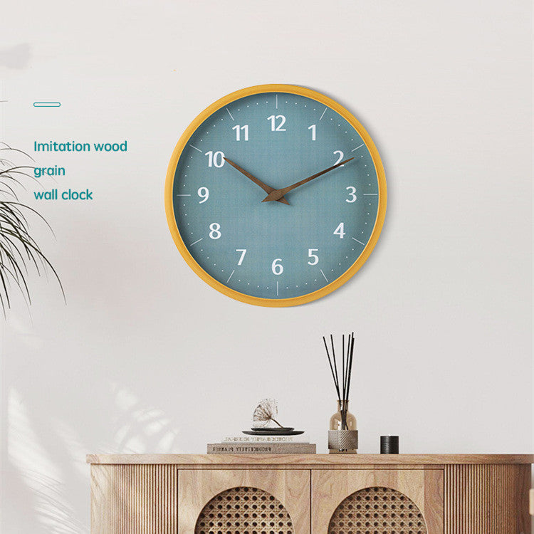 wandklok van bamboe met stil quartz uurwerk