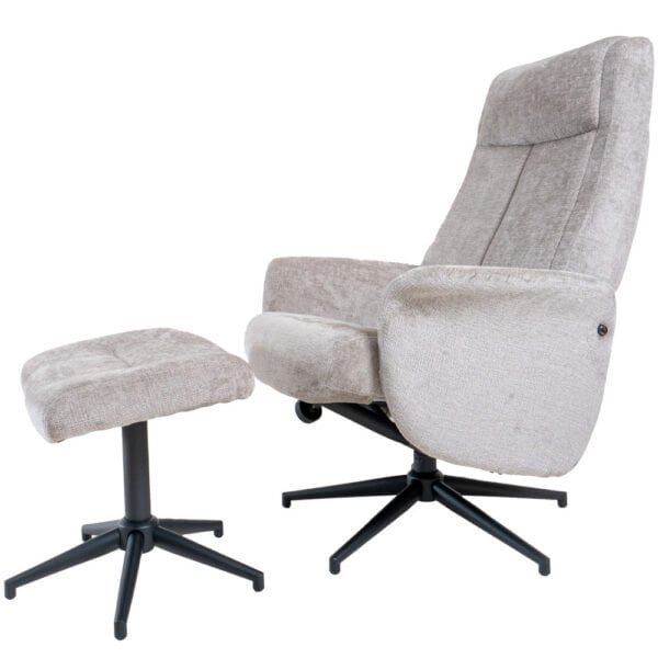 relaxfauteuil bindy + hocker – perfect harmony – taupe 04