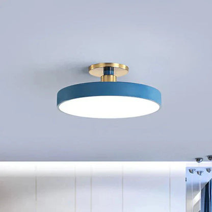 Stijlvolle Scandinavische Ronde Flush Mount LED Plafondlamp van Acryl voor Slaapkamer