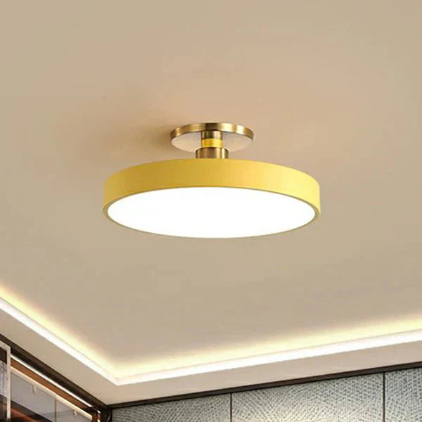 stijlvolle scandinavische ronde flush mount led plafondlamp van acryl voor slaapkamer