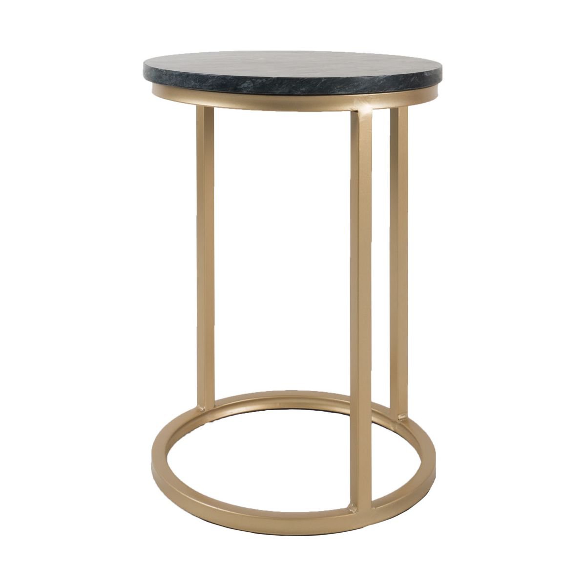 laptoptafel mitch marmer rond - zwart/goud