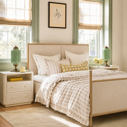 Lumi Eloise tafellamp in Frans retro-stijl, crèmekleurig glas met structuur