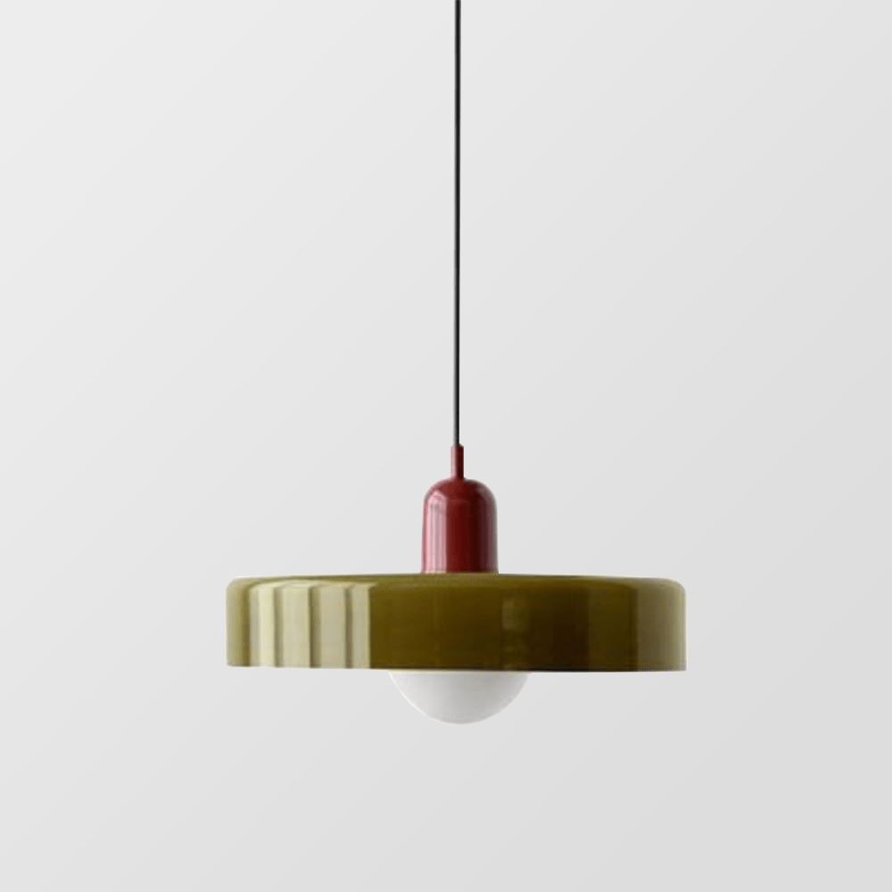 stijlvolle bauhaus hanglamp van elegante kleurige glas