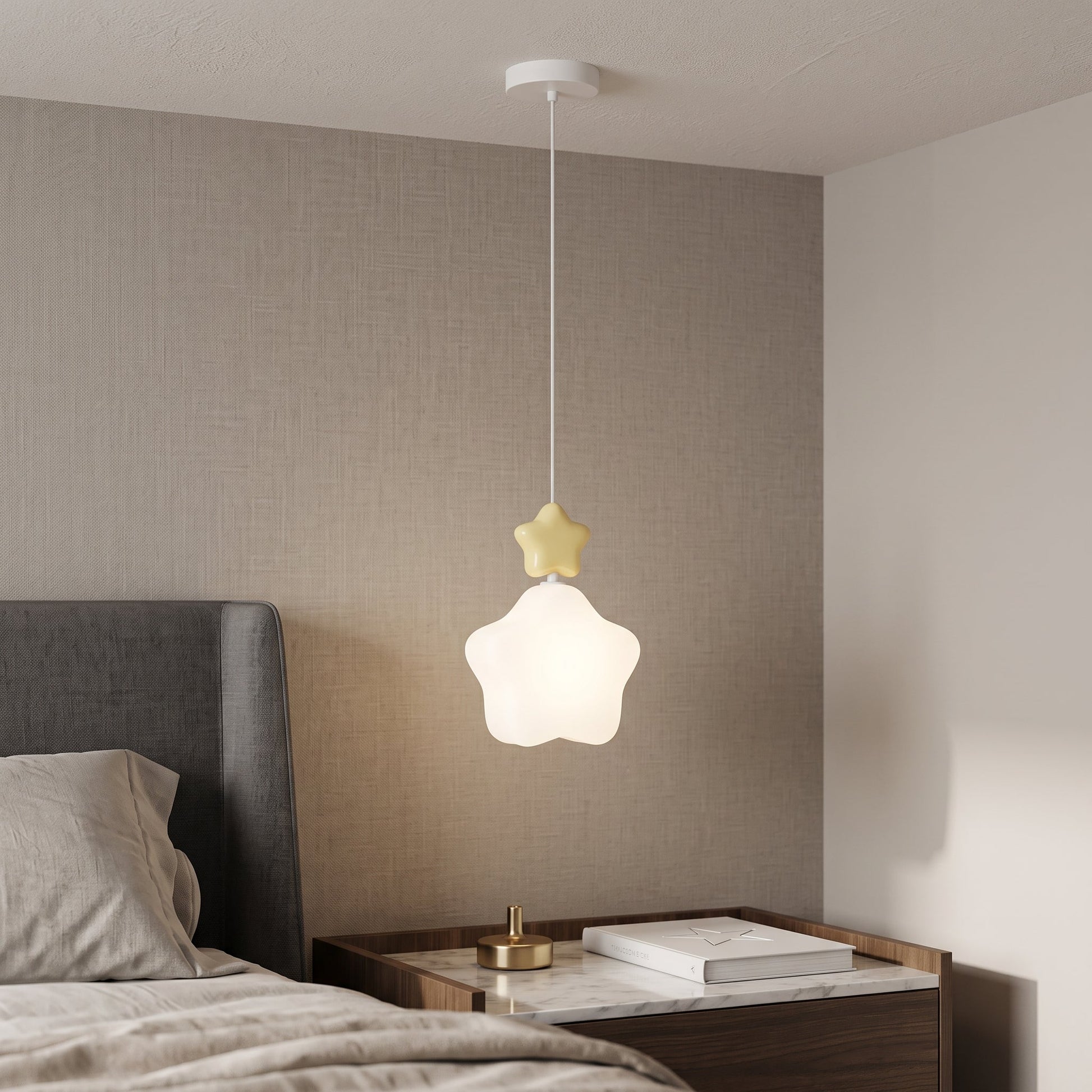 Hangende led nachtlamp in wolkvorm met warme, rustgevende gloed