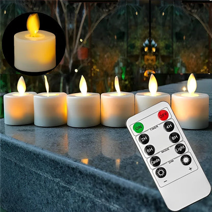 Led kaarsen als tafeldecoratie voor een diner of feest