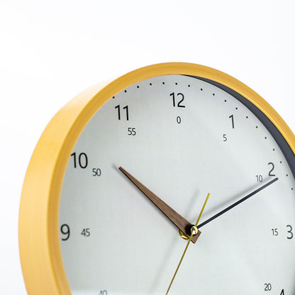 Wandklok Van Bamboe Met Stil Quartz Uurwerk