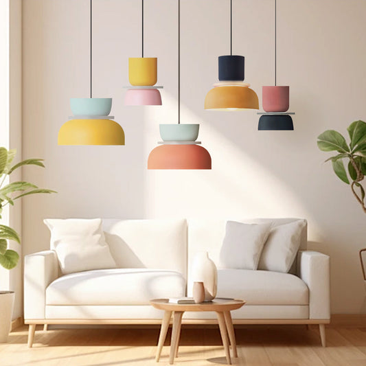 Dulcy Scandinavische Hanglamp met Kleurblokstijl