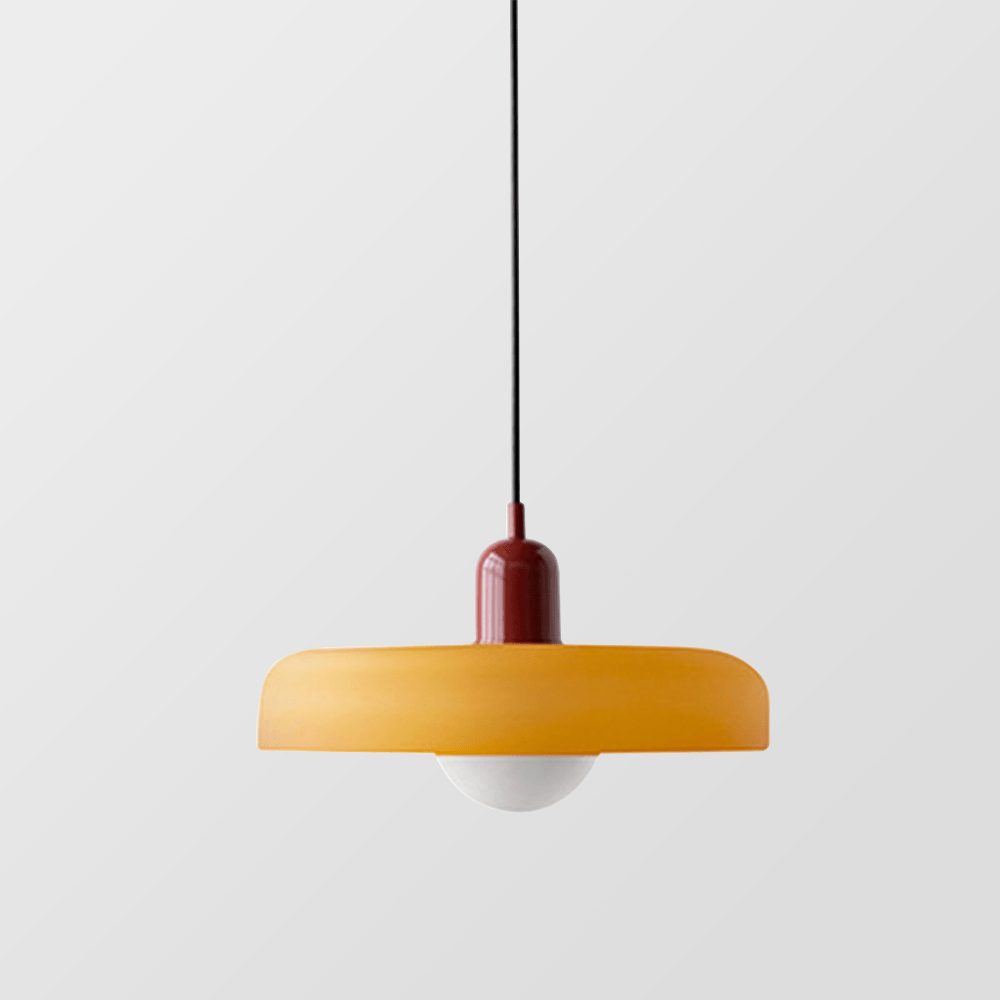 stijlvolle bauhaus hanglamp van elegante kleurige glas