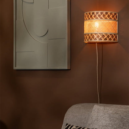 Bamboe Wandlamp Natuurlijke Bruin 32 cm