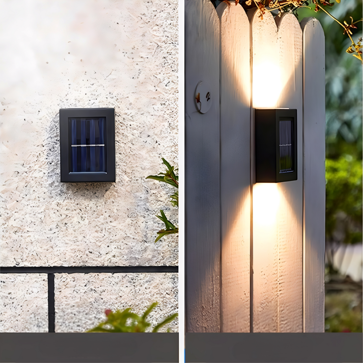 solaire tuinlamp voor buiten in modern ontwerp met warme verlichting